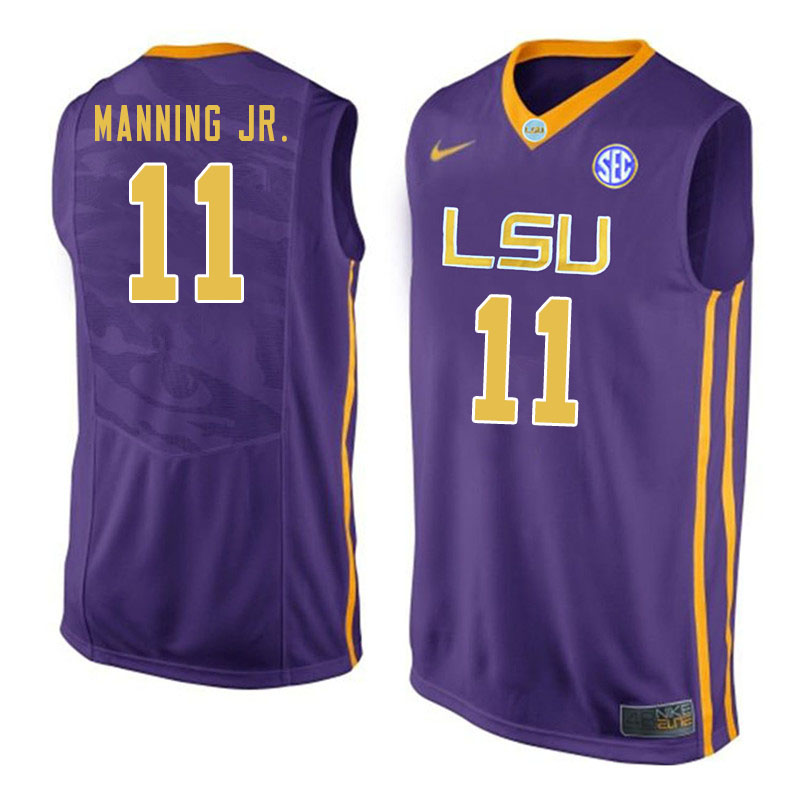 Men #11 Charles Manning Jr. LSU Tigers College Basketball Jersyes Sale-Purple